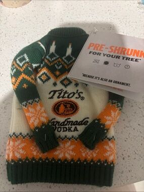Green & Orange Titos Vodka tree ornament